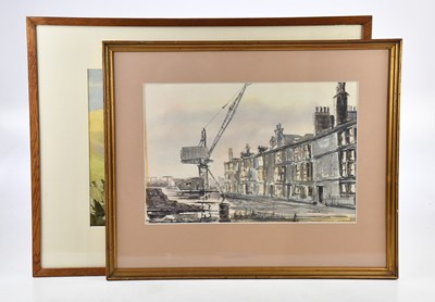 Lot 1952 - K S DICK; ink and watercolour, industrial...