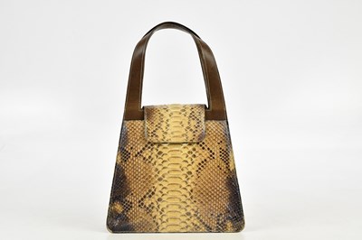 Lot 668 - TANNER KROLLE; a tan brown leather and python...