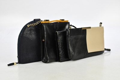 Lot 665 - JEAN MICHEL NOUVEAU; a navy blue ostrich...