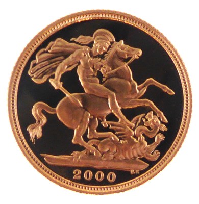 Lot 939 - ROYAL MINT; a 2000 Millennium sovereign,...