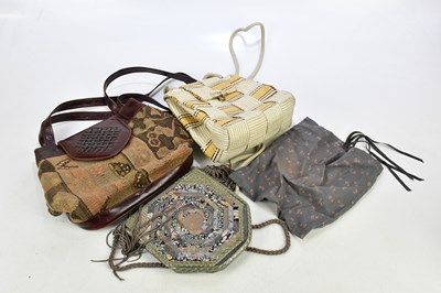 Lot 674 - STEPHANIE WOOD; a grey leather and suede...