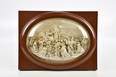 Lot 2315 - A three dimensional plaster plaque of a...