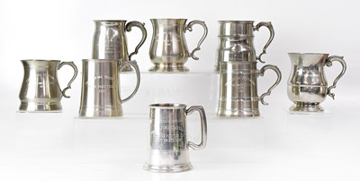 Lot 848 - Eight various pewter 'The Golfing Fraternity'...