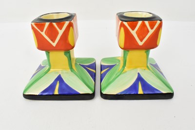 Lot 236 - BURSLEY WARE; a pair of Art Deco short...