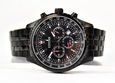 Lot 1161 - CITIZEN; a stainless steel wristwatch, the...
