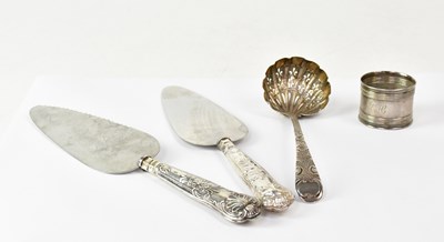 Lot 903 - A George III hallmarked silver pierced ladle...