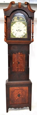 Lot 175 - A longcase clock case and dial, the dial...
