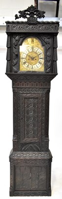 Lot 165 - JOSHUA ALLSOP; a Victorian heavily carved oak...