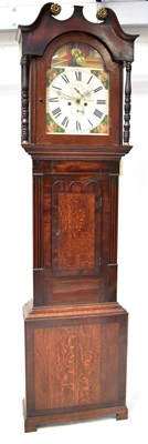 Lot 168 - W. FLATHER, HALIFAX; a wide mahogany longcase...