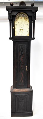 Lot 174 - A longcase clock body and dial, the dial with...