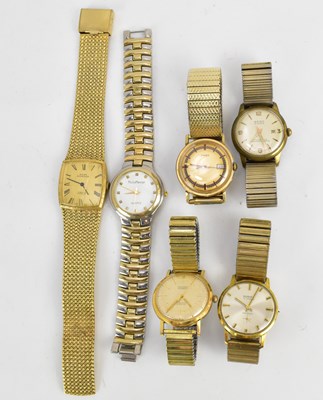 Lot 1305 - Six gentlemen's wristwatches to include Bero...