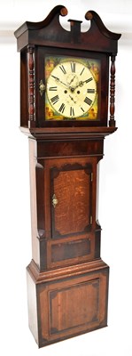 Lot 171 - A 19th century mahogany longcase clock, with...