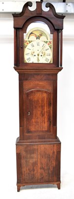 Lot 173 - A large 19th century mahogany longcase clock...