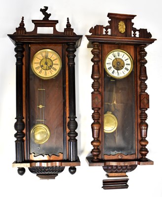 Lot 186 - Two 19th century mahogany cased Vienna-style...