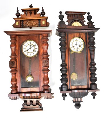 Lot 187 - Two 19th century mahogany cased Vienna-style...