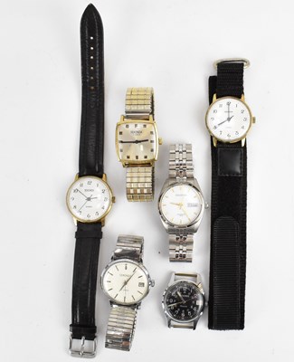 Lot 1295 - SEKONDA; six gentlemen's wristwatches, two...