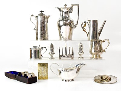 Lot 875 - A collection of plated ware to include a toast...