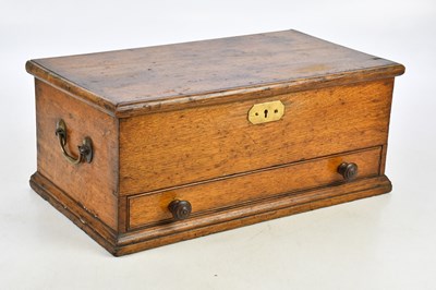 Lot 2351 - A 19th century oak gentleman's chest, with...