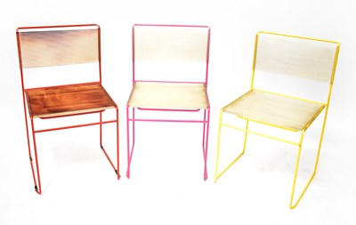 Lot 7 - BELOTTI; three 'Spaghetti' chairs, each with...