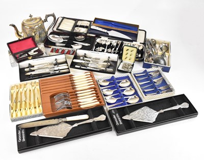 Lot 1016 - A selection of assorted silver plate including...