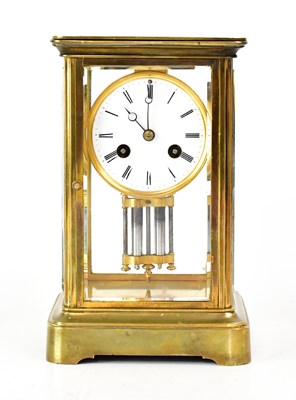 Lot 151 - An early 20th century French brass four-glass...