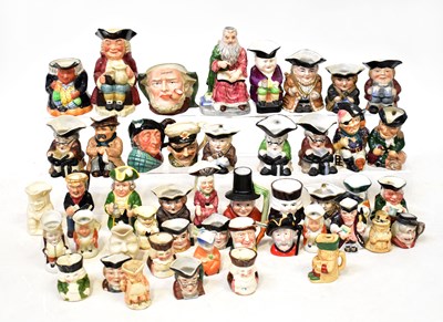 Lot 232 - Forty-five vintage Toby and character jugs...