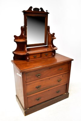 Lot 62 - A 19th century mahogany mirror back dressing...