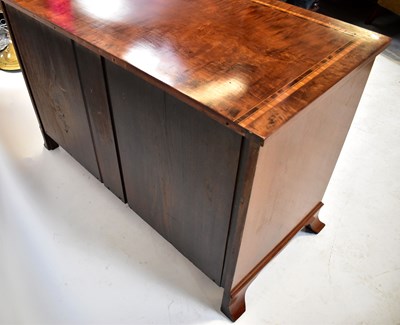 Lot 40 - A good quality reproduction walnut crossbanded...