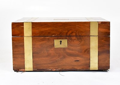 Lot 623 - An early 20th century brass bound walnut...