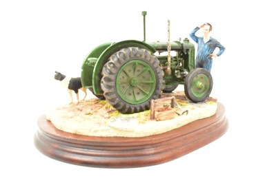 Lot 312 - BORDER FINE ARTS; a tractor figure group, 'Won'...
