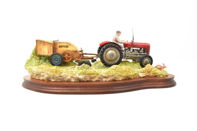 Lot 317 - BORDER FINE ARTS; a tractor figure group, 'Hay...
