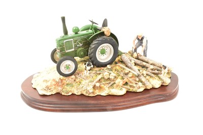 Lot 321 - BORDER FINE ARTS; a tractor figure group,...