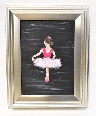 Lot 477 - J. BLANEY; acrylic on canvas, ballerina,...