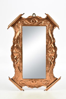 Lot 1705 - An Arts and Crafts style copper rectangular...