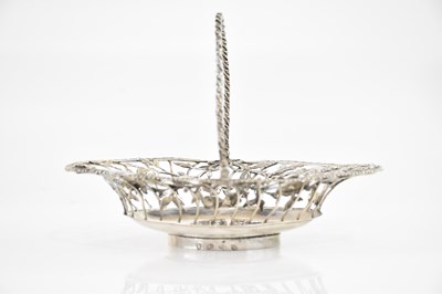 Lot 1049 - A George III hallmarked silver pierced swing...