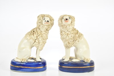 Lot 1546 - STAFFORDSHIRE; an opposing pair of 19th...
