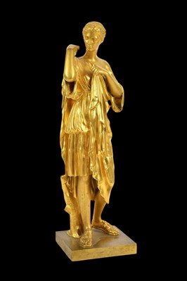 Lot 2380 - AFTER PRAXITELES, an ormolu sculpture of Diana...