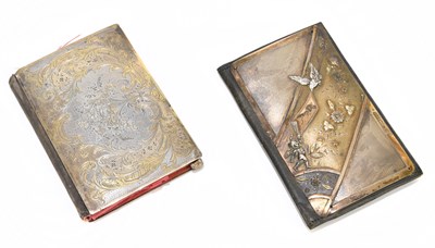 Lot 2266 - Two Continental white metal note memoires, the...