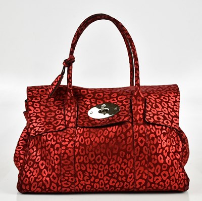 Lot 632 - MULBERRY; a red limited edition leopard print...
