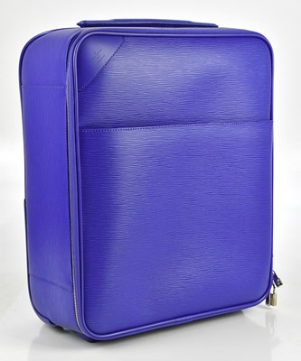 Lot 628 - LOUIS VUITTON; a purple Epi leather Pégase...