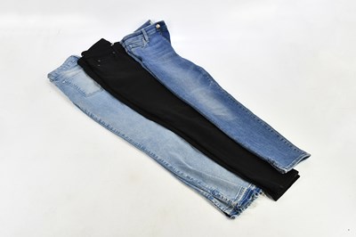 Lot 782 - 7 FOR ALL MANKIND; a pair of light indigo...