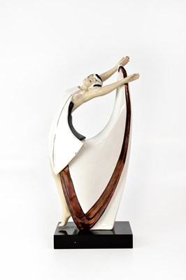 Lot 216 - An Art Deco style ceramic figure of a dancer,...
