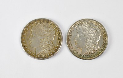 Lot 1011 - Two United States Morgan dollars 1890 and 1891...