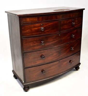 Lot 58 - A Victorian Scottish mahogany bow-fronted...