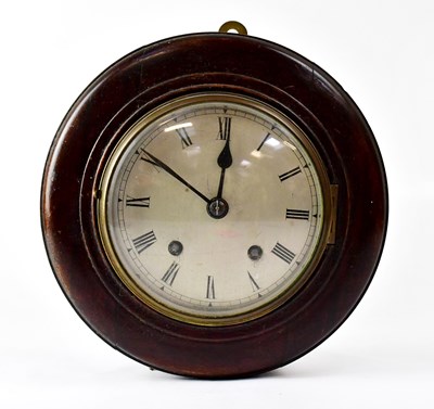 Lot 179 - A small Victorian mahogany cased wall clock,...