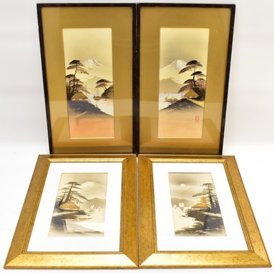 Lot 593 - Four Japanese prints comprising two early 19th...