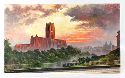 Lot 658 - T. R. SANDERSON; oil on board 'Evening -...