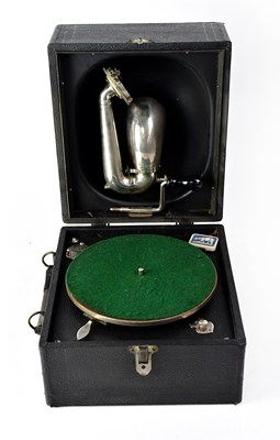 Lot 796 - DECCA; a 'Junior' wind-up portable gramophone.