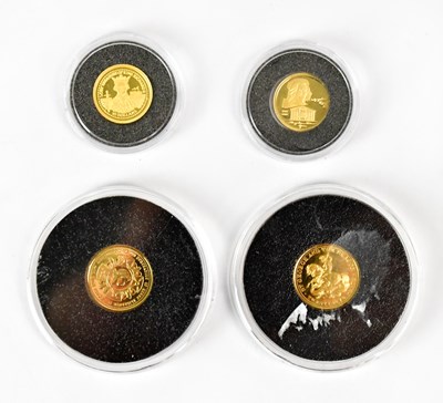 Lot 941 - Six commemorative 9ct gold coins, comprising a...