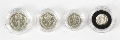 Lot 945 - A cased set of 1900 Victorian Maundy money,...